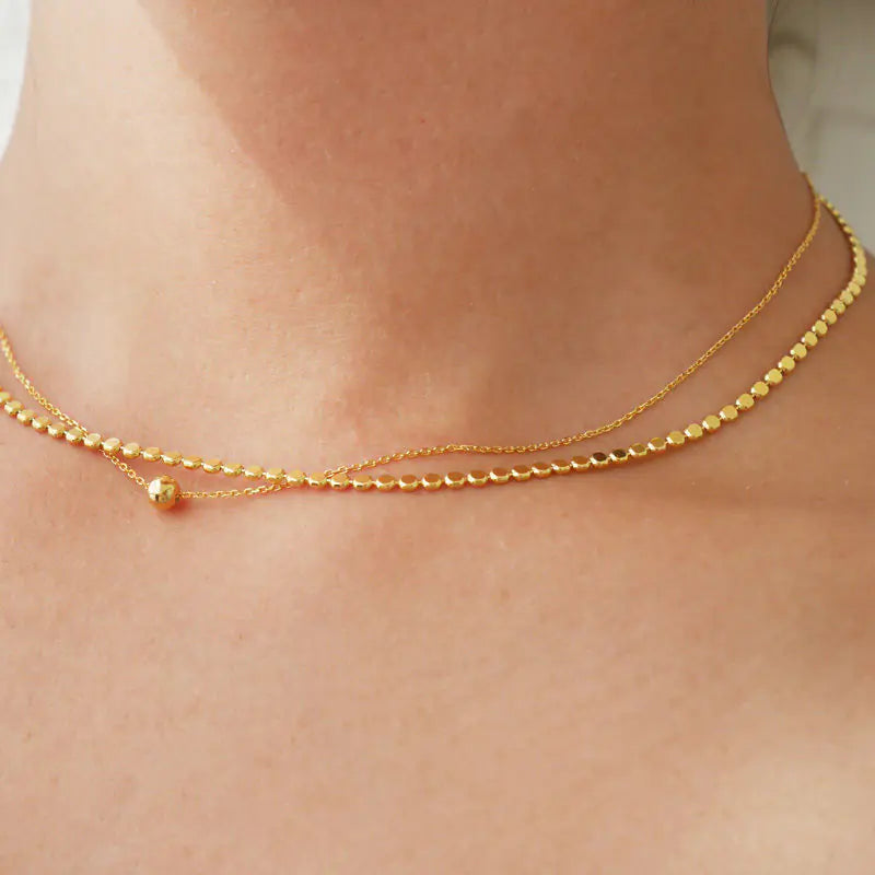Gold-Plated Subtle Silver Necklace