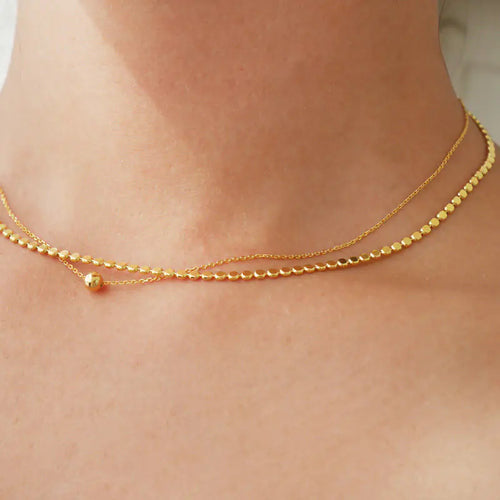 Gold-Plated Subtle Silver Necklace